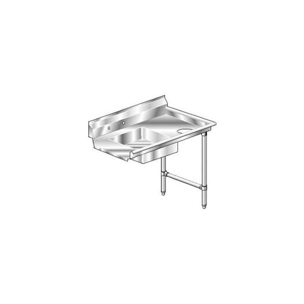 Aero Aerospec SS NSF Soiled Straight w/ Right Drainboard - 72 x 30 2SD-R-72 - main